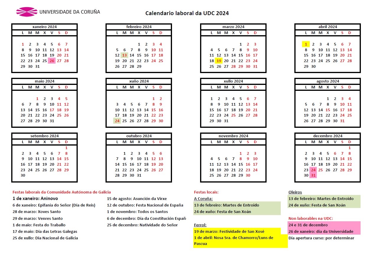 Horario UDC AxudaTIC Portal AxudaTIC