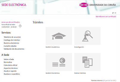 | UDC - AxudaTIC | > Sede electronica > portadasede.png